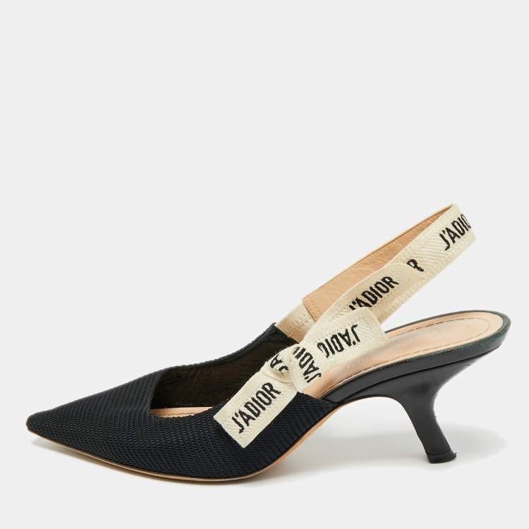 مملوكة مسبقًا Dior J'adior Size 37 Black Canvas and Fabric Pumps