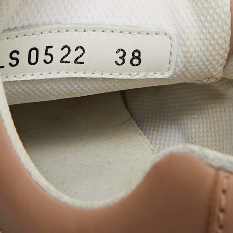 Pre Owned Dior Beige Leather D-star Lace Up Sneakers Size 38