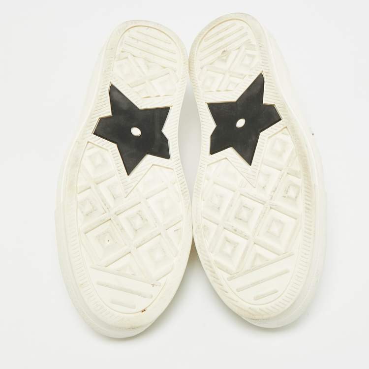 Pre Owned Dior Walk'n'Dior Size 38.5 White Canvas Lace Up Sneakers