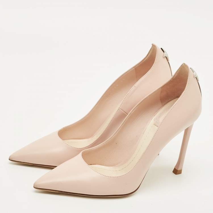 Pre Owned Dior Nova Size 36 Cream Leather Pointed Toe Pumps