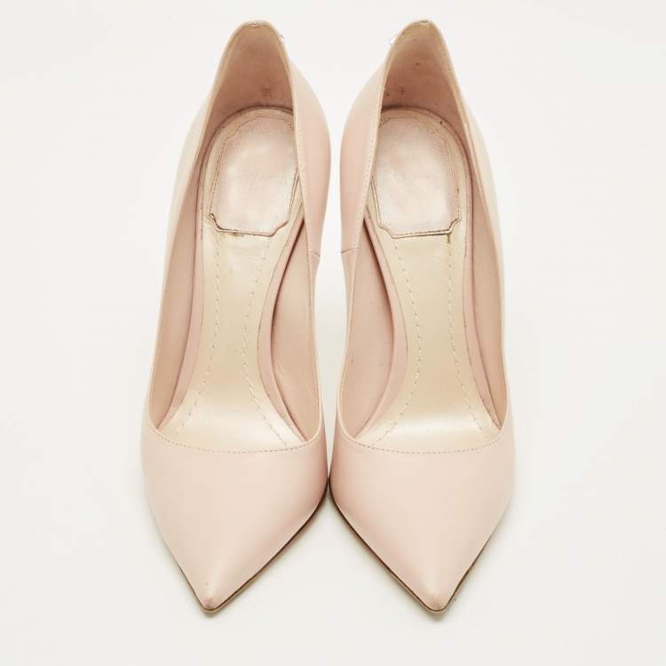 Pre Owned Dior Nova Size 36 Cream Leather Pointed Toe Pumps