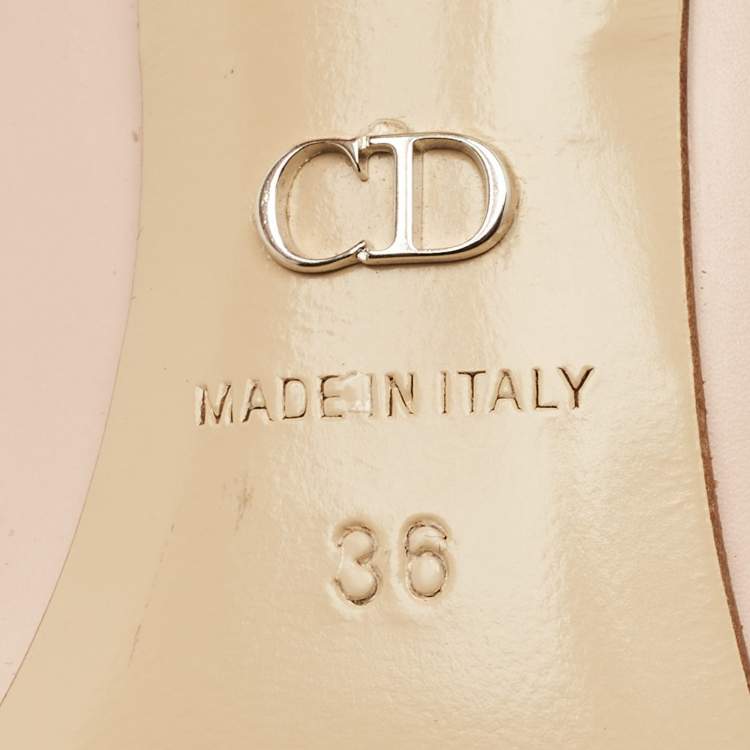 Pre Owned Dior Nova Size 36 Cream Leather Pointed Toe Pumps