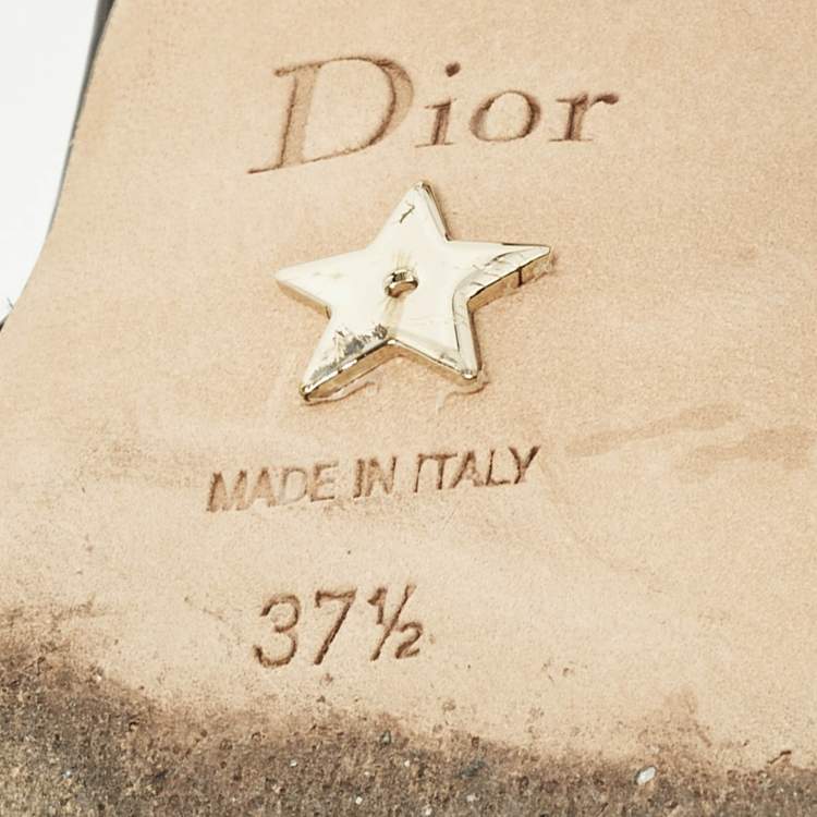 Pre Owned Dior Size 37.5 Black Patent Leather  D Envol Lace Up Pumps