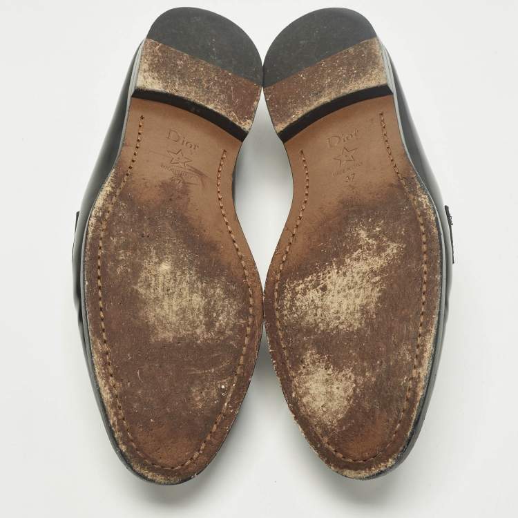 Pre Owned Dior Dior boy Size 37 Black Leather Loafers