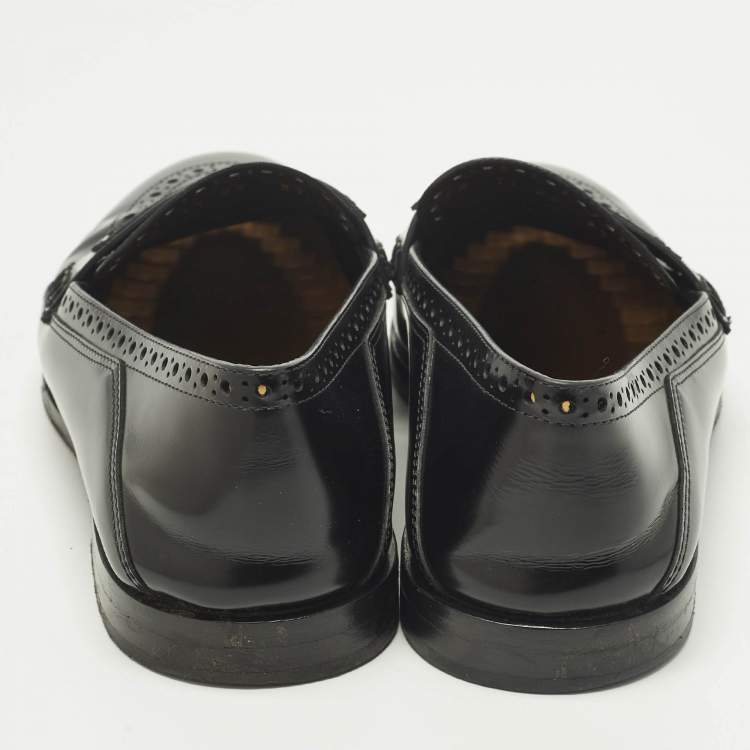 Pre Owned Dior Dior boy Size 37 Black Leather Loafers