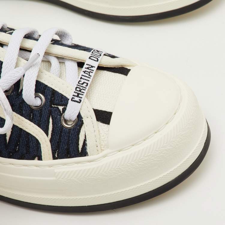 مملوكة مسبقًا Dior Walk'n'Dior Size 35 Navy Blue Canvas Low Top Sneakers