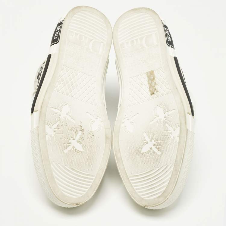 Pre Owned Dior Oblique Size 37.5 White/Green Mesh and PVC High Top Sneakers