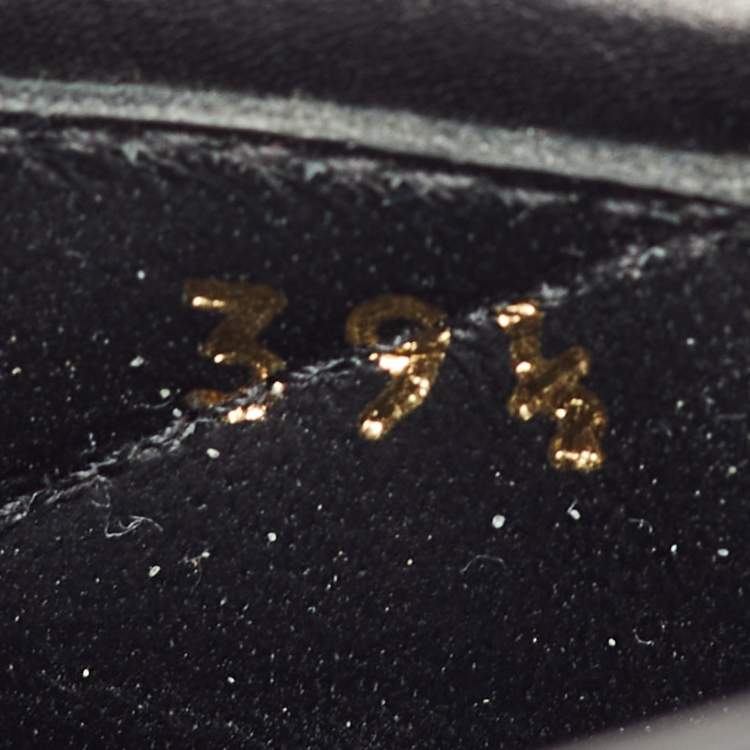 Pre Owned Dior Size 39.5 Black Cannage Leather Diorevolution Slide Sandals