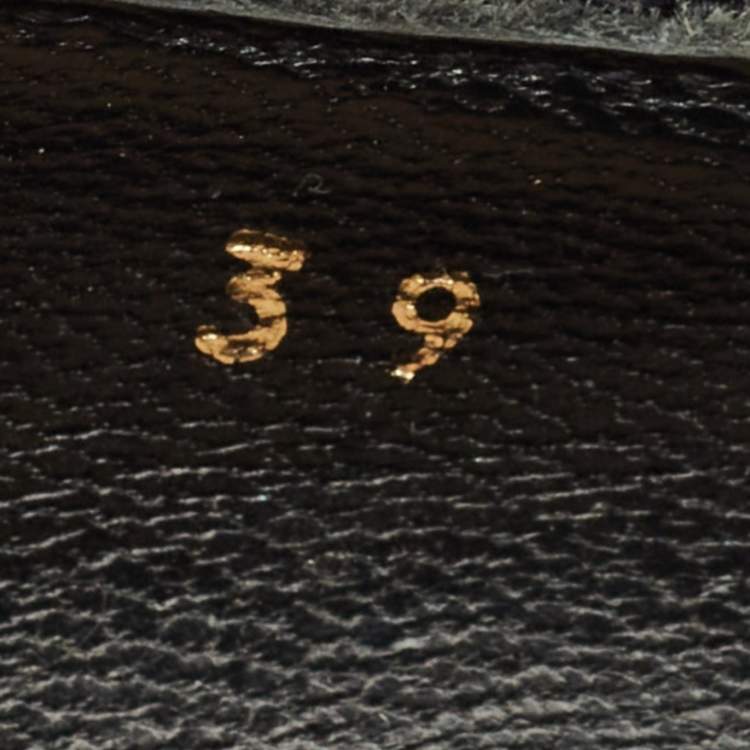 Pre Owned Dior D-motion Size 39 Black Mesh and Rubber Mary Jane Pumps