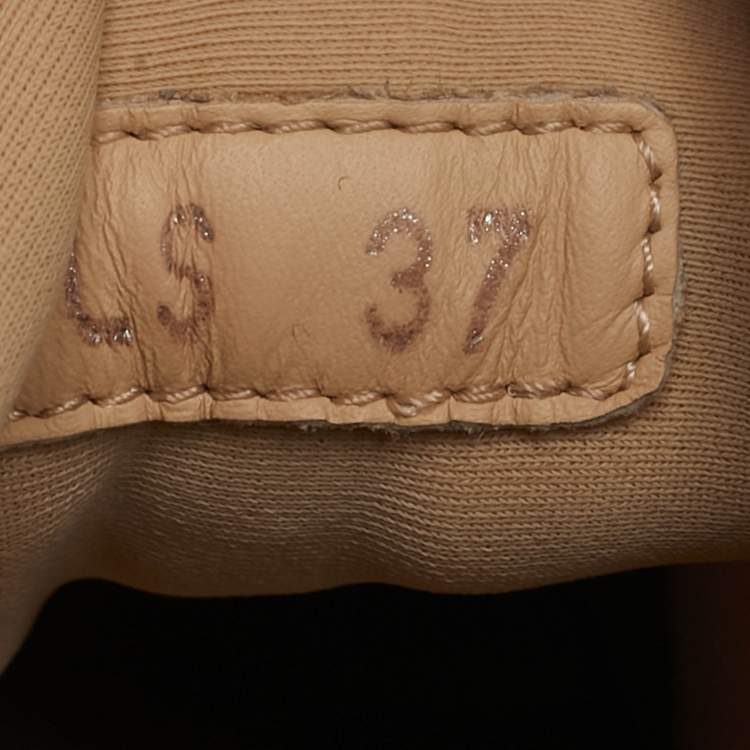 Pre Owned Dior D-Connect Size 37 Beige Fabric and Rubber Low Top Sneakers