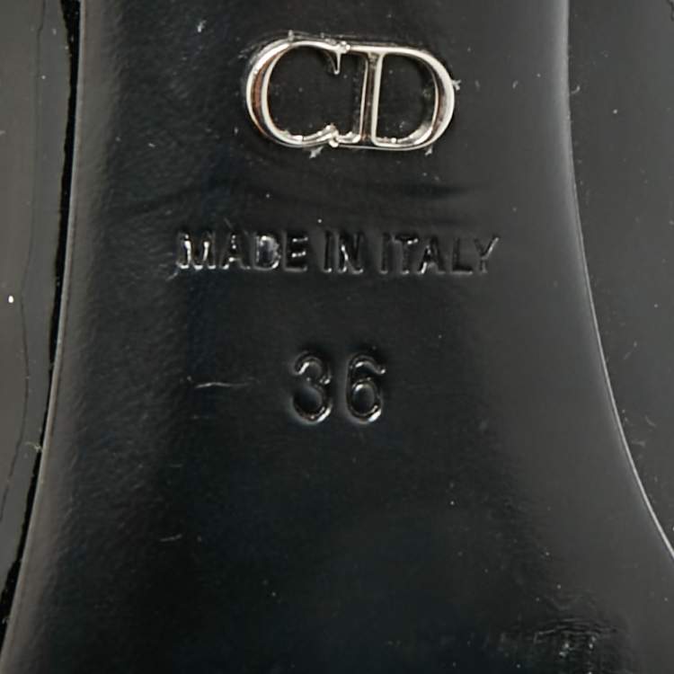 Pre Owned Dior Size 36 Black Patent Leather Pionted Toe Pumps