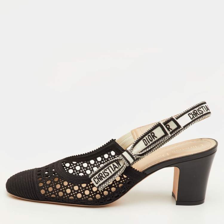 Pre Owned Dior Dior & Moi Size 40 Black Fabric and Leather Pumps