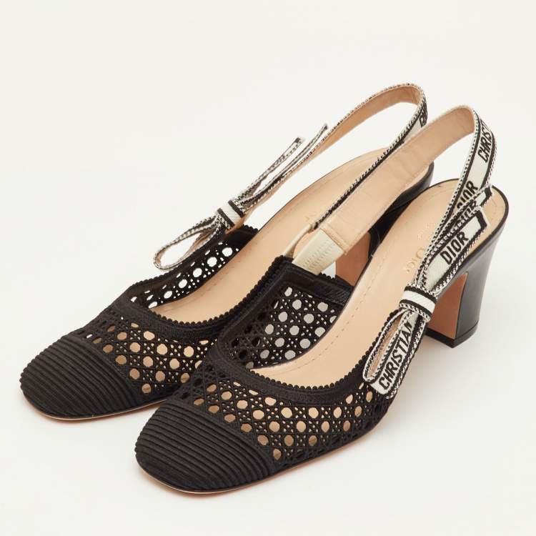 Pre Owned Dior Dior & Moi Size 40 Black Fabric and Leather Pumps