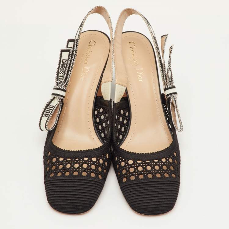 Pre Owned Dior Dior & Moi Size 40 Black Fabric and Leather Pumps