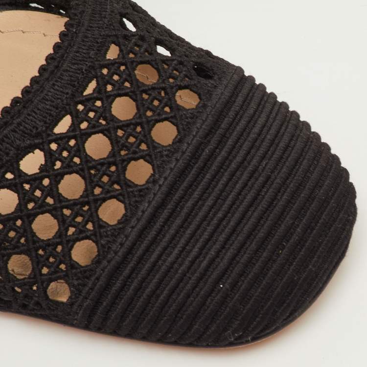 Pre Owned Dior Dior & Moi Size 40 Black Fabric and Leather Pumps