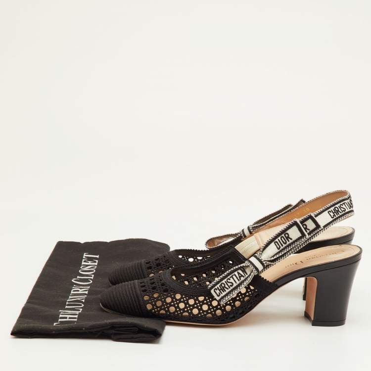 Pre Owned Dior Dior & Moi Size 40 Black Fabric and Leather Pumps