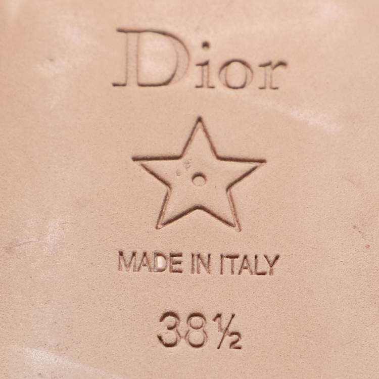 Pre Owned Dior Miss J'adior Size 38.5 Black Mesh Ballet Flats