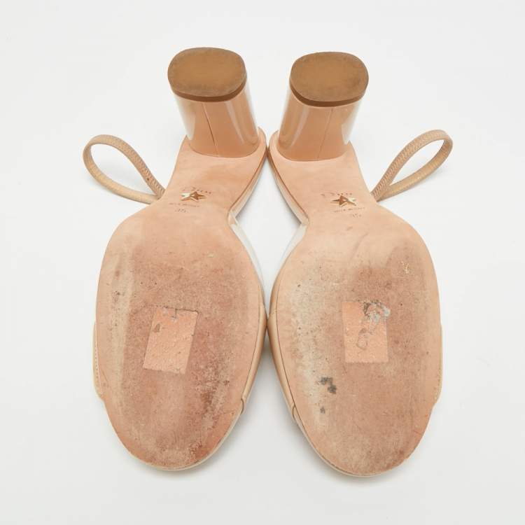 مملوكة مسبقًا Dior C'est Size 35 Beige Patent Leather Slingback Pumps