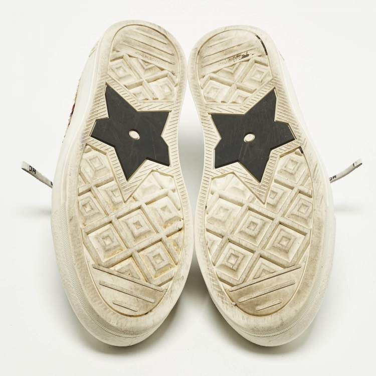 Pre Owned Dior Walk'n'Dior Size 38.5 Multicolor Canvas Low Top Sneakers