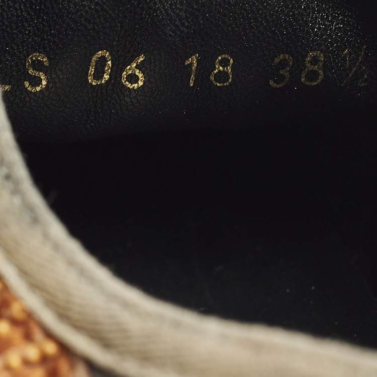 Pre Owned Dior Walk'n'Dior Size 38.5 Multicolor Canvas Low Top Sneakers