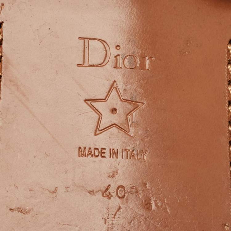 Pre Owned Dior Diorevolution Size 40 Black Leather Flat Sandals