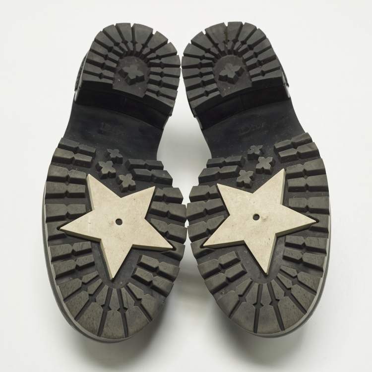 مملوكة مسبقًا Dior Size 37.5 Black Patent Leather Fringe Penny Loafers