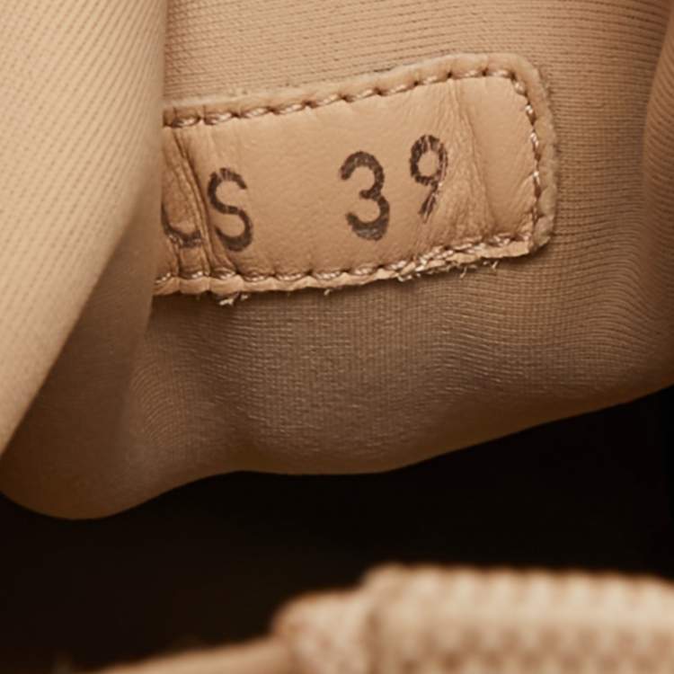 Pre Owned Dior D-Connect Size 39 Beige Neoprene and PVC Low Top Sneakers