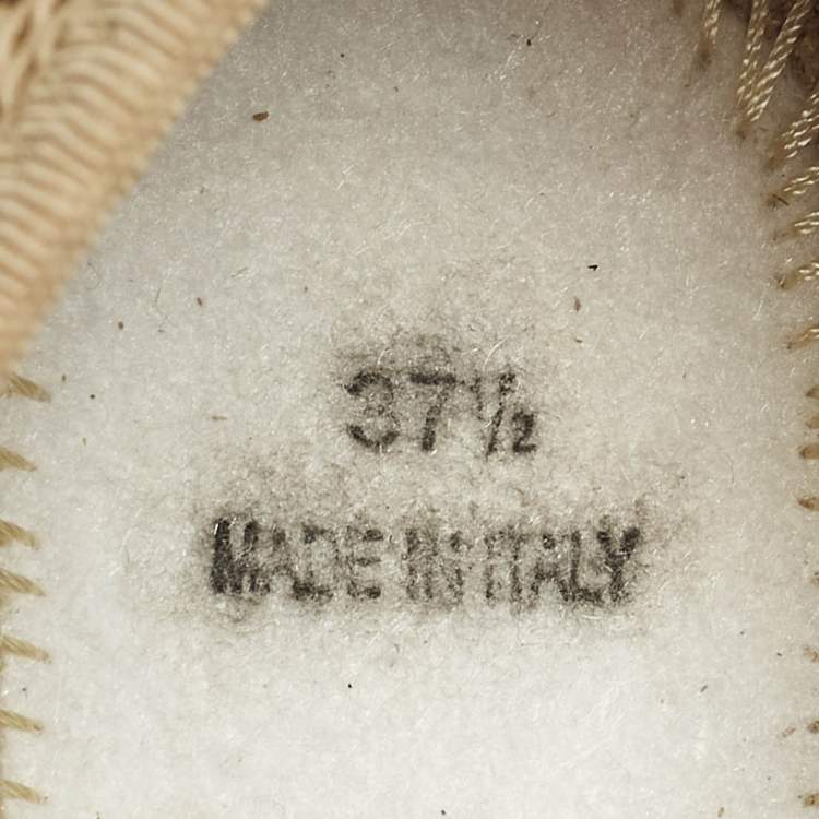 Pre Owned Dior Fusion Size 37.5 Beige Mesh Sneakers