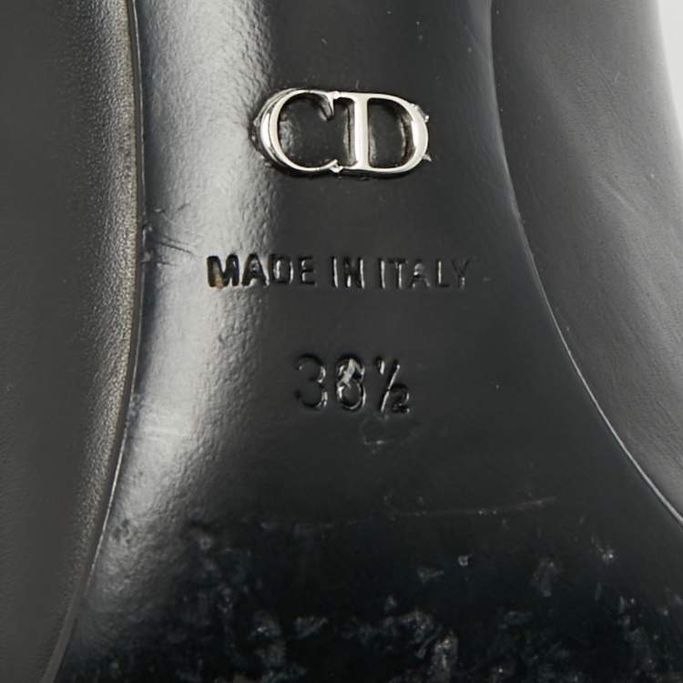 مملوكة مسبقًا Dior Size 36.5 Black Leather Cherie Pointed Toe Pumps