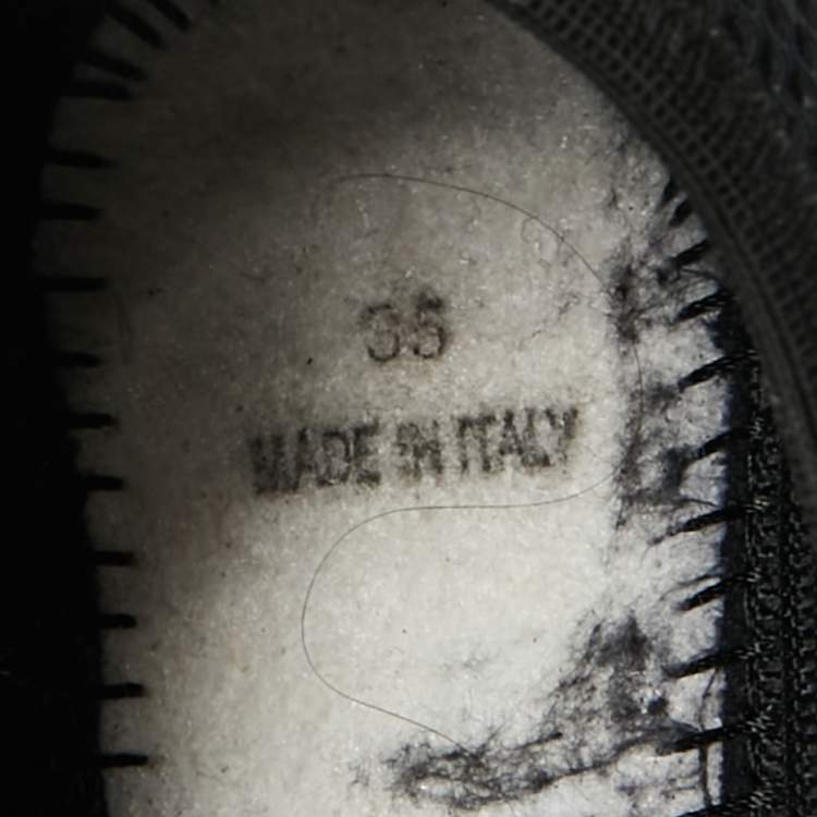 Pre Owned Dior Fusion Size 35 Black Mesh Crystal Embellished Slip On Sneakers