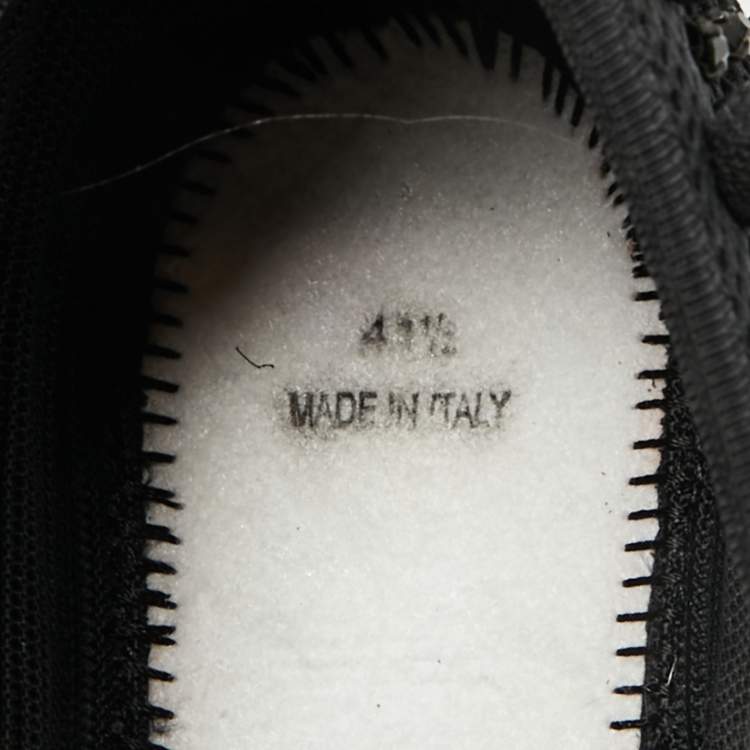 Pre Owned Dior Fusion Size 41.5 Black Mesh Crystal Embellished Slip On Sneakers