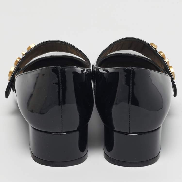 Pre Owned Dior Baby-D Size 39 Black Patent Leather Mary Jane Pumps