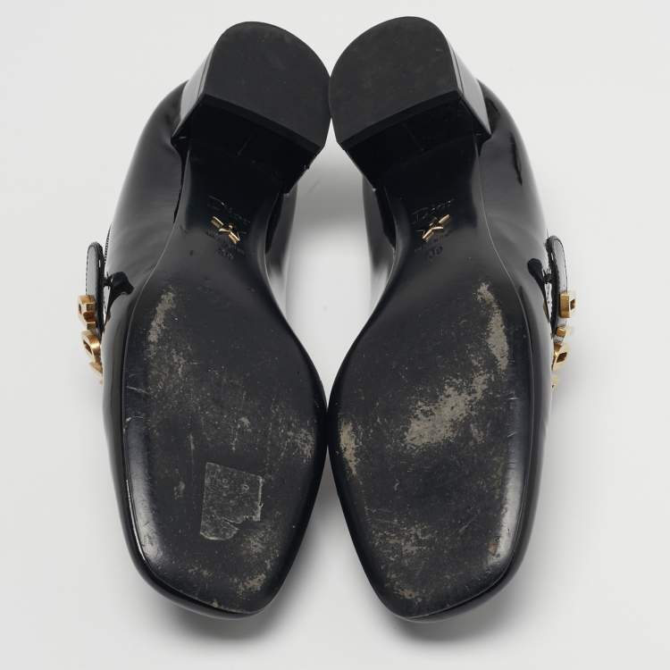 Pre Owned Dior Baby-D Size 39 Black Patent Leather Mary Jane Pumps