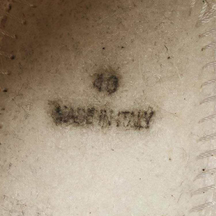 Pre Owned Dior Fusion Size 40 White/Black Mesh Embellished Slip On Sneakers