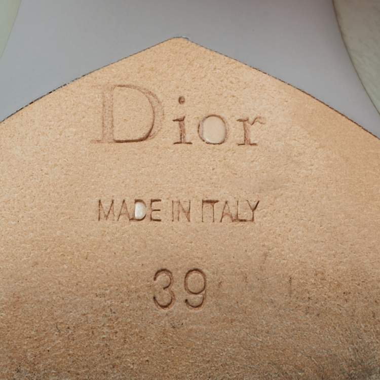 Pre Owned Dior Lucite Size 39 Grey Patent Leather Mid Calf Boots