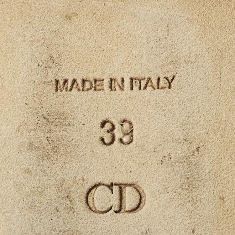 Pre Owned Dior Size 39 Blue Patent Leather Cannage Plague Ballet Flats