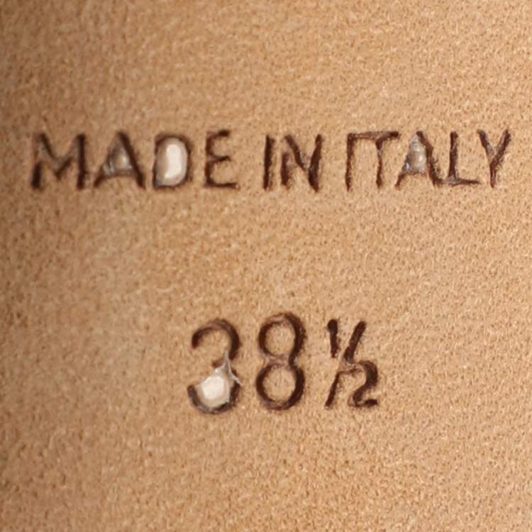 Pre Owned Dior Miss Dior Size 38.5 Beige Patent Leather Peep Toe Platform Pumps