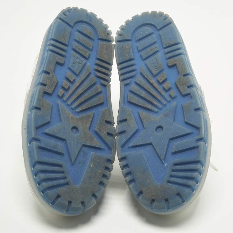 Pre Owned Dior ID Size 38.5 Transparent/White Leather and Rubber Lace Up Sneakers