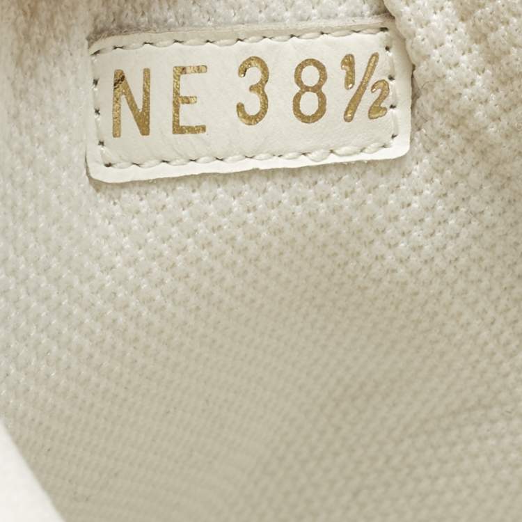 Pre Owned Dior ID Size 38.5 Transparent/White Leather and Rubber Lace Up Sneakers