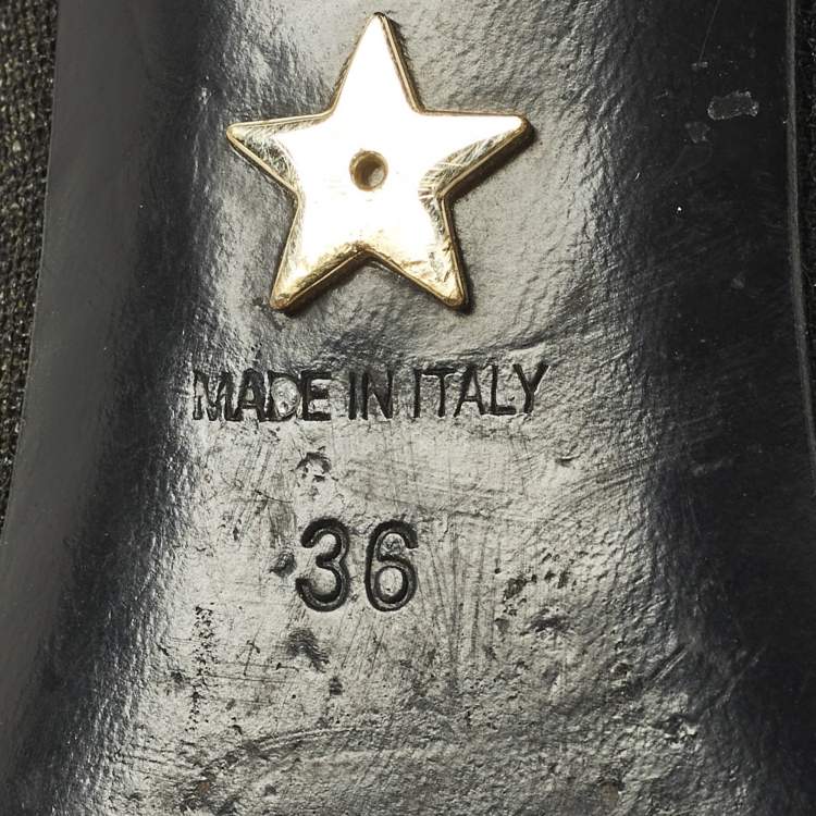 Pre Owned Dior Baby-D Size 36 Black Polka Dot Mesh and Suede Mary Jane Pumps