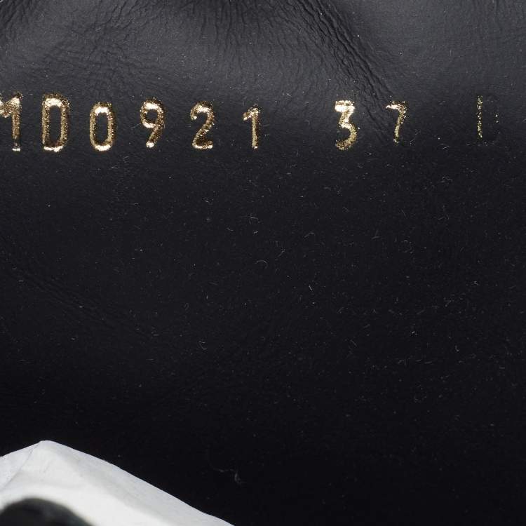 Pre Owned Dior D-Leader Size 37 Black Cannage Leather Combat Boots