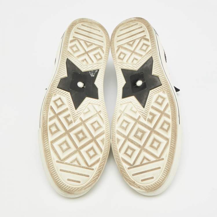 Pre Owned Dior Walk'n'Dior Size 39 Black Knit Fabric and Leather High Top Sneakers