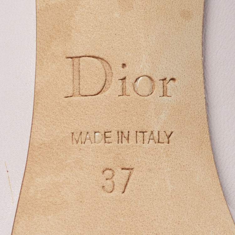 Pre Owned Dior Miss Dior Size 37 Pink Leather Platform Pumps