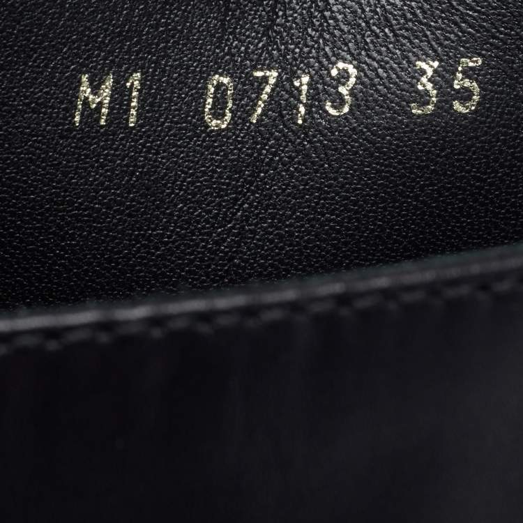 Pre Owned Dior Montaigne Size 35 Black Leather Knee Length Boots