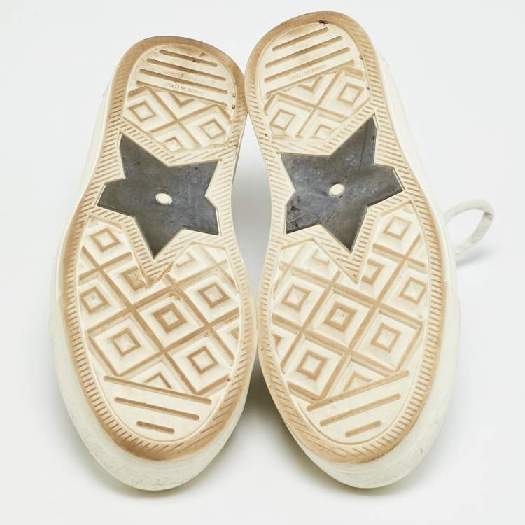 Pre Owned Dior Walk'n'Dior Size 38.5 Navy Blue Knit Fabric Low Top Sneakers