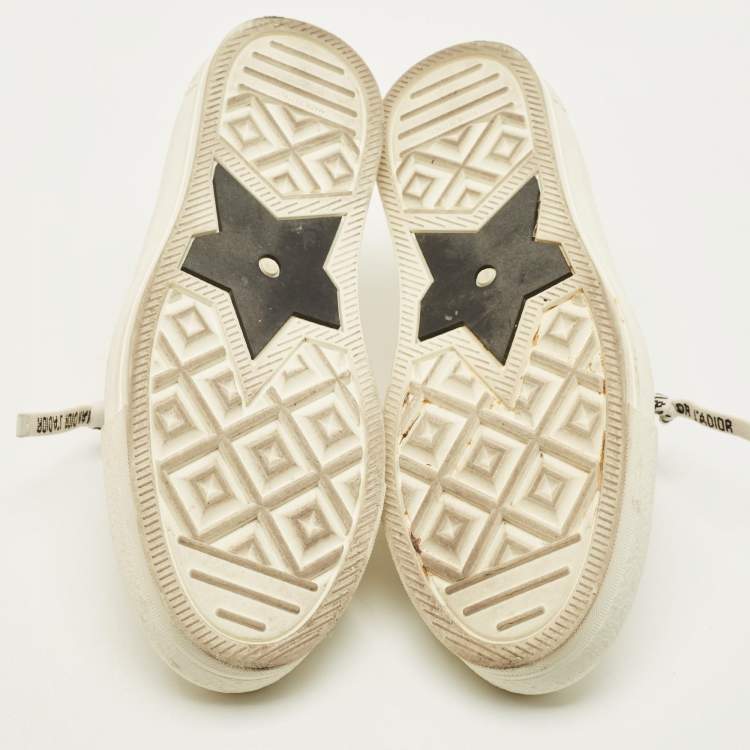 Pre Owned Dior Walk'n'Dior Size 39 White Canvas Low Top Sneakers