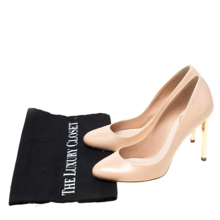 Pre Owned Dior Beige Leather Pumps Size 37.5