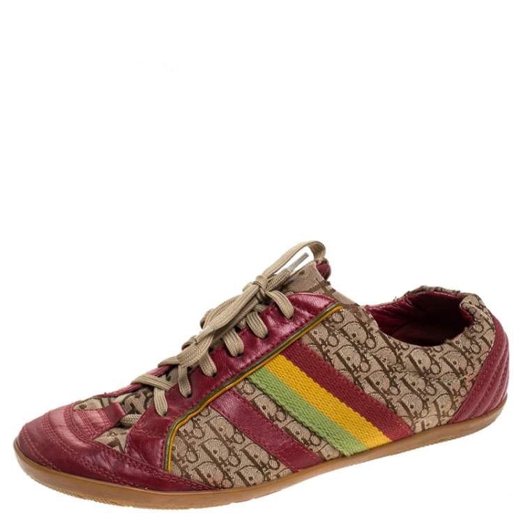 Dior Multicolor Beaded and Embroidered Canvas WalknDior LowTop Sneakers  Size 38 Dior  TLC