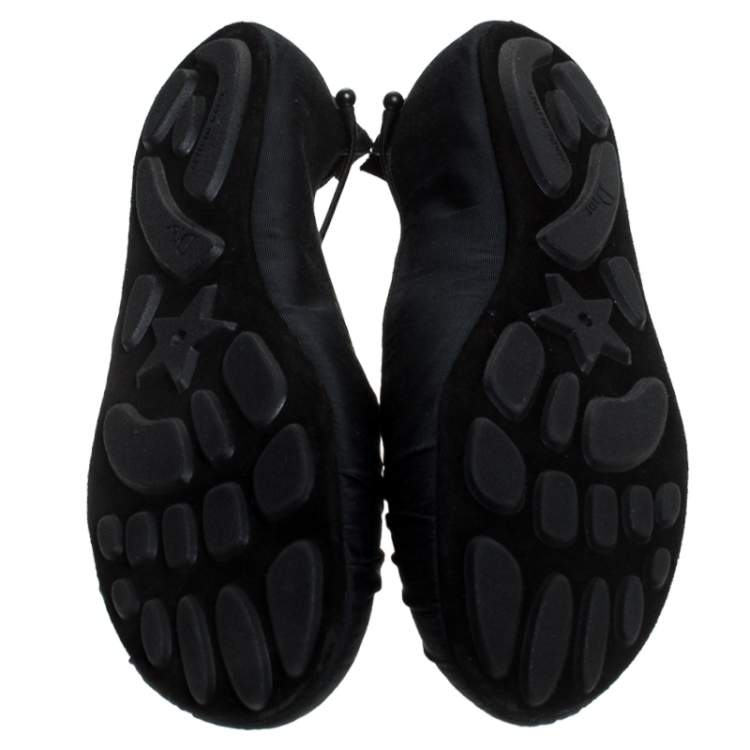 Pre Owned Dior Black Fabric Ballet Flats Size 38