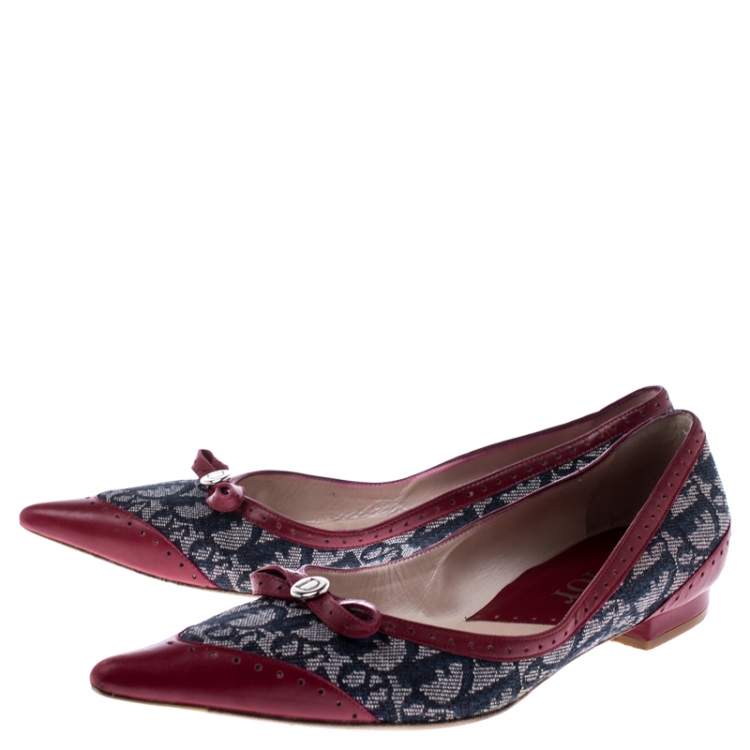 maroon pointed toe flats